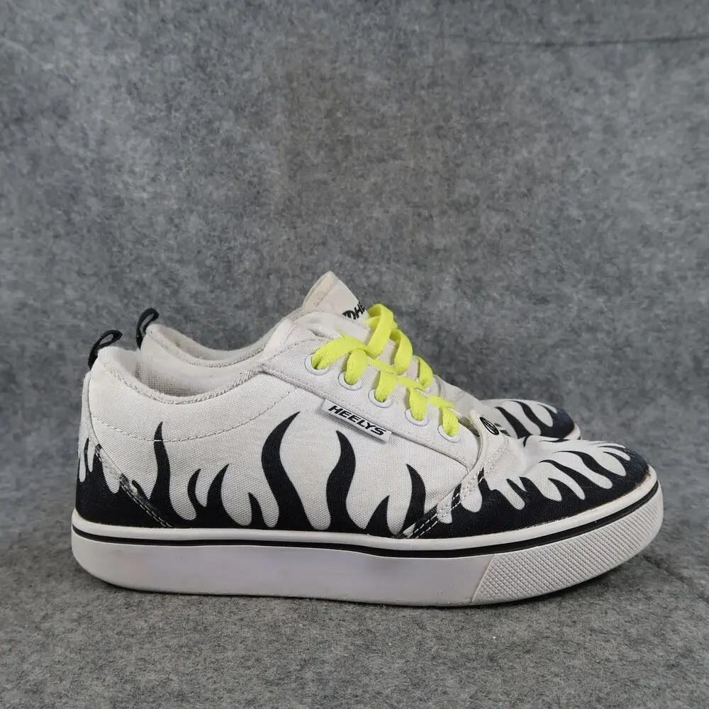 Heelys Shoes Kids Youth 4 Wheeled Sneakers Skate Pro 20 Print Flames Lace Up
